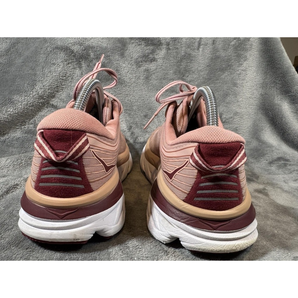 Hoka One One Bondi 7 Shoes Womens Size 9.5 Pink Running Sneakers 1110519 - Picture 6 of 14